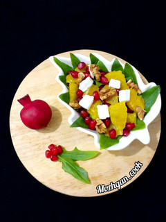 عکسی از دستور سالاد اسفناج و انار