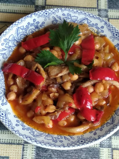 195. Laskagomba lecsósan csicseriborsóval ! recept fotója