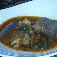 Cow leg pepper soup A picture of Cow leg pepper soup.