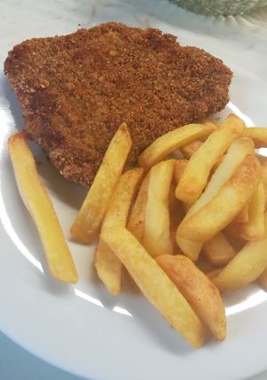 Fitt rántott hús, sütőben sütve recept fotója
