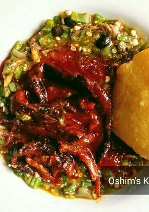 A picture of Okro Soup.