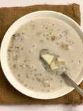Coconut Pudding with Tapioca Pearls and Taro