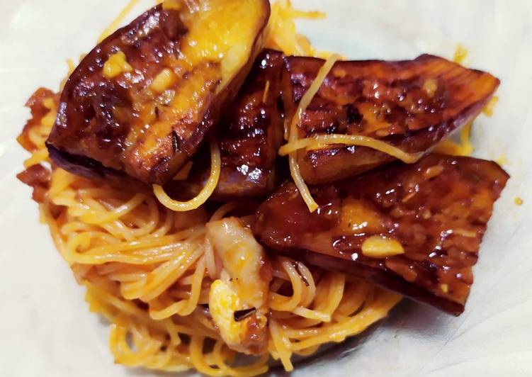 Pasta Angel Hair Tumis Terong