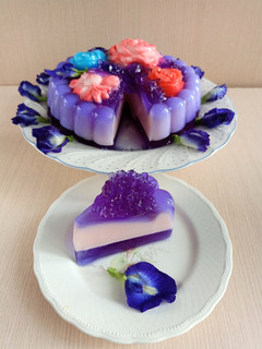 Foto resep Pudding Telang Inner Strawberry