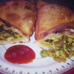 A picture of Egg Samosa.