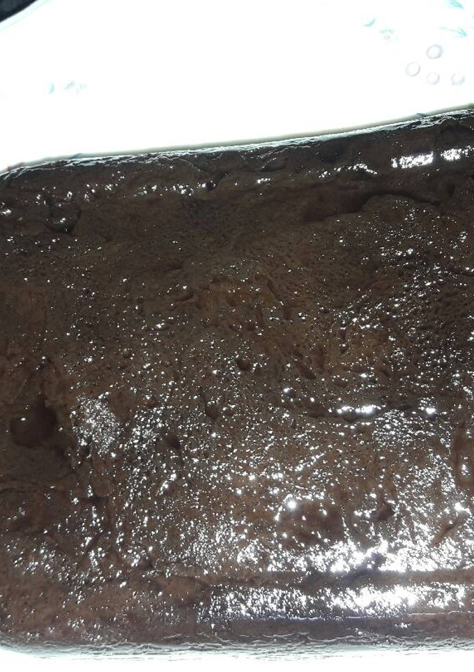 Una foto de Flan de chocolate al microondas
