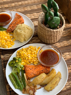 Foto resep Steak Salmon Blackpepper Sauce