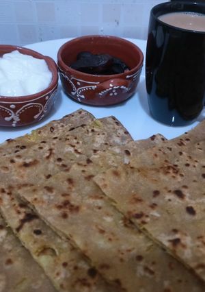 A picture of Mooli ka paratha.