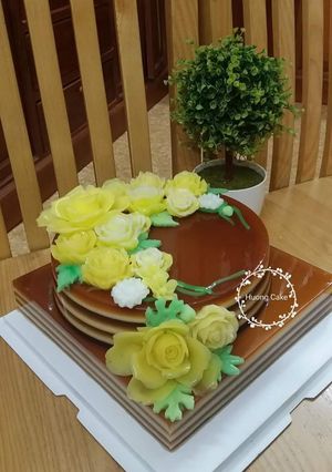 Hình của món Rau câu flan cheese sinh nhật.