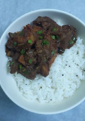 A picture of Masala Beef Curry.