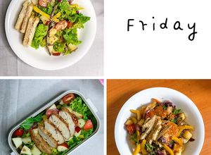 Hình của món Giảm cân + eatclean: ức gà nướng + salad cải kale.