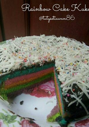 Foto resep Rainbow cake kukus
