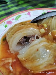 Foto resep Sawi Putih Isi Daging Kukus