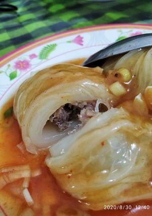 Foto resep Sawi Putih Isi Daging Kukus