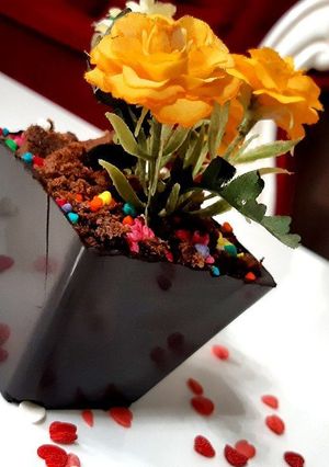 عکسی از دستور کیک گلدانی😍
