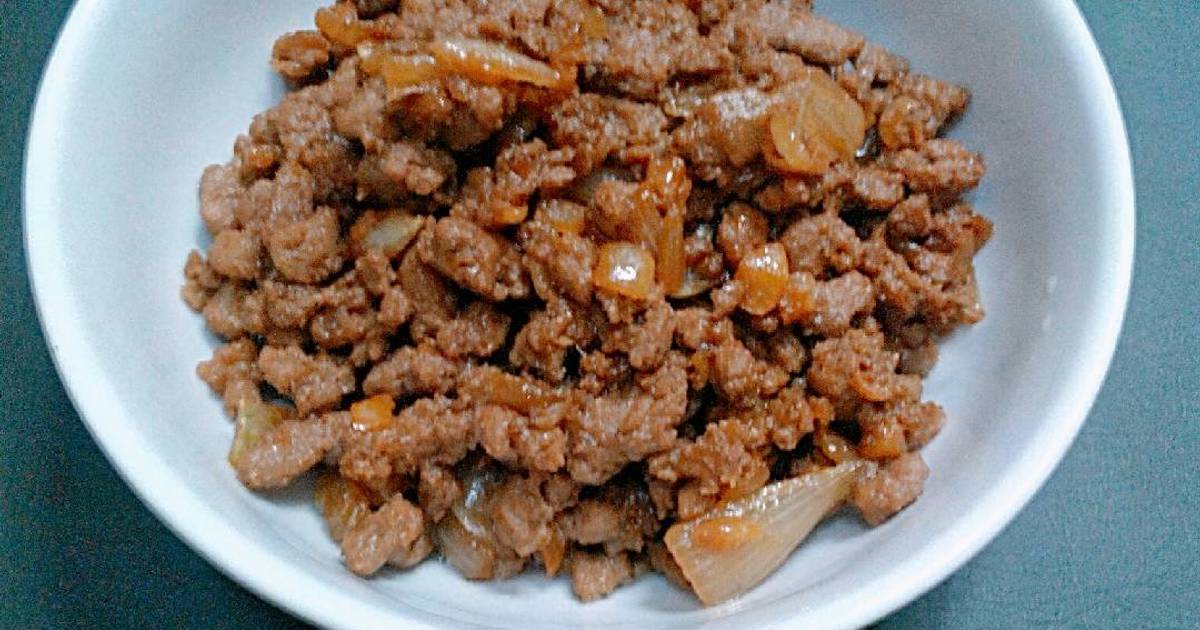  Resep  Tumis daging  lauk untuk bubur  oleh Budhe Tri 