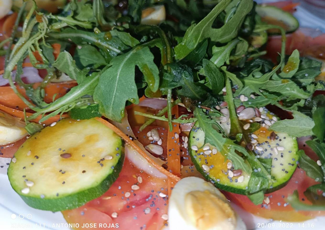 Ensalada de tomate 😋😋😋 y champiñones portobello