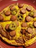 Mantastic Chili Cheese Dog Pizza