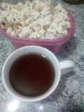 Café con palomitas de maíz