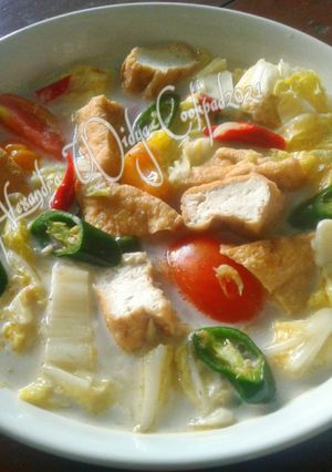 Foto resep Sawi Putih & Tahu Masak Santan