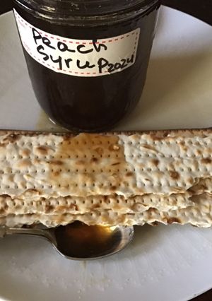 A picture of California Farm Peach Syrup.