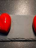 Coeur entremet framboise/coco