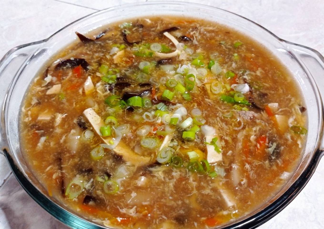 6. Chinese Hot and Sour Soup (Sup Chinese Asam Pedas)