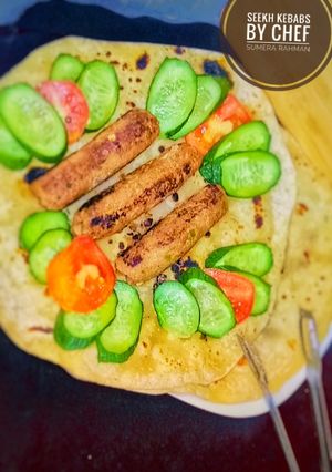 A picture of Galawat k seekh kabab.