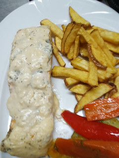 Una foto de Salmón al horno