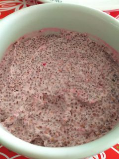 Una foto de Pudding de chía y frambuesas
