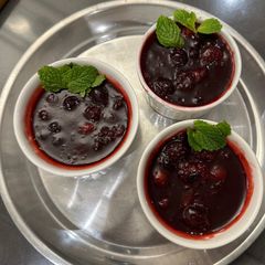 A picture of Rote Grütze (German Red Berry Pudding) - fast simple and delicious dessert.
