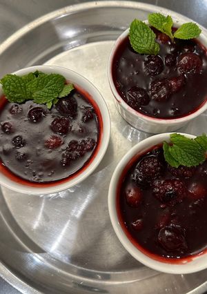 A picture of Rote Grütze (German Red Berry Pudding) - fast simple and delicious dessert.