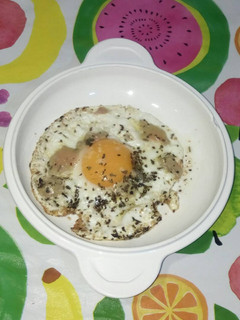 Una foto de Huevo frito con micuit de cannar