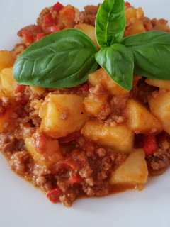 Una foto de Carne picada con patatas