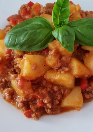 Una foto de Carne picada con patatas