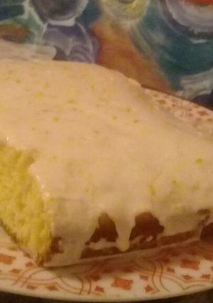 Una foto de Budín de naranja con glaseado