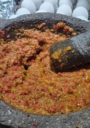 Una foto de Salsa verde con chorizo 🤤