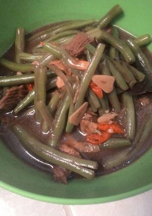 Foto resep Asem asem daging buncis
