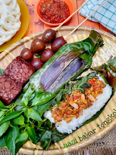 Foto resep Nasi bakar isi tongkol pedas