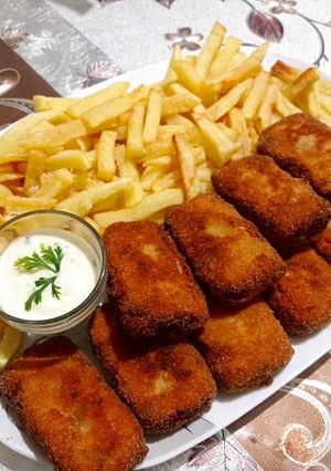 صورة لوصفة مكعبات دجاج مع صلصة الجبن