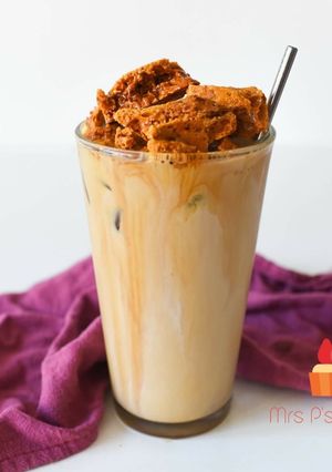 【影片】韓國網紅-焦糖脆脆咖啡拿鐵 的食譜成品照片