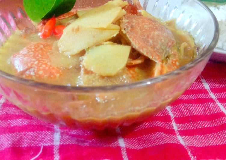 Cara Paling Mudah Membuat Rajungan Rebung Masak Kare Yummy - Resep Masakan