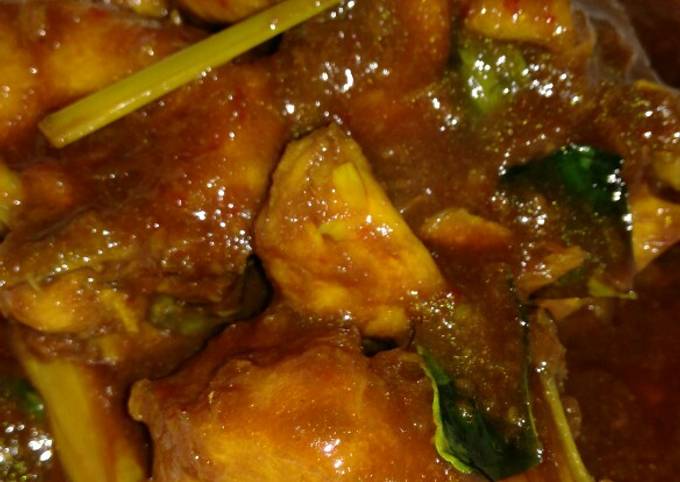 Ayam rica rica pedes manis bumbu manado