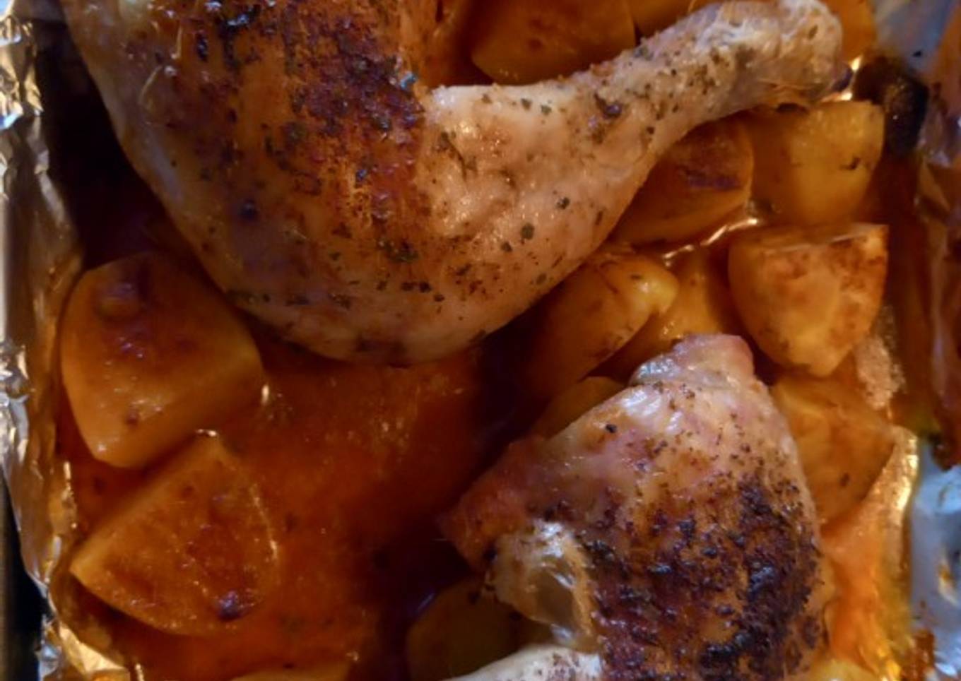 Pollo Asado con Patatas a mi Estilo 🤤