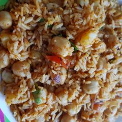 A picture of Chole Pulao.