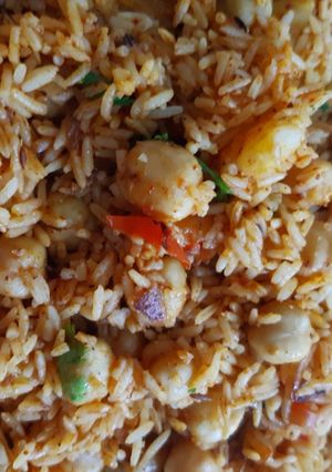 A picture of Chole Pulao.