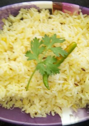 A picture of Jeera rice.