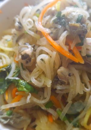 Hình của món Su hào xào hà (hàu).