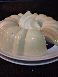 Foto resep Puding Roti Marmer (Green Tea)