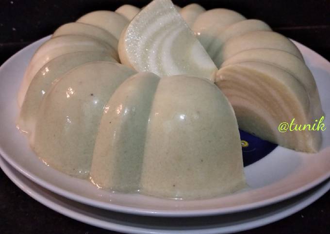 Anti Ribet, Membuat Puding Roti Marmer (Green Tea) Untuk Pemula